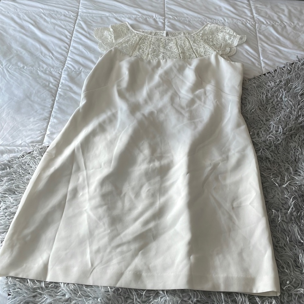 Cream White House black market dress